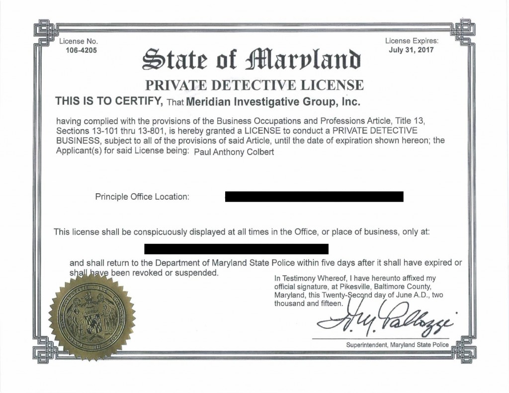 MD License Meridian Investigative Group Inc   MD License 1024x791 